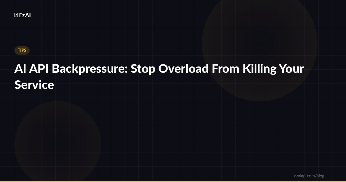 AI API Backpressure: Stop Overload From Killing Your Service