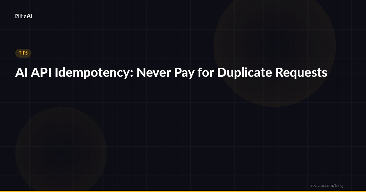 AI API Idempotency: Never Pay for Duplicate Requests