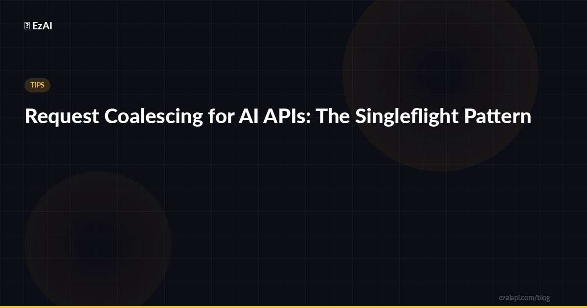 Request Coalescing for AI APIs: The Singleflight Pattern
