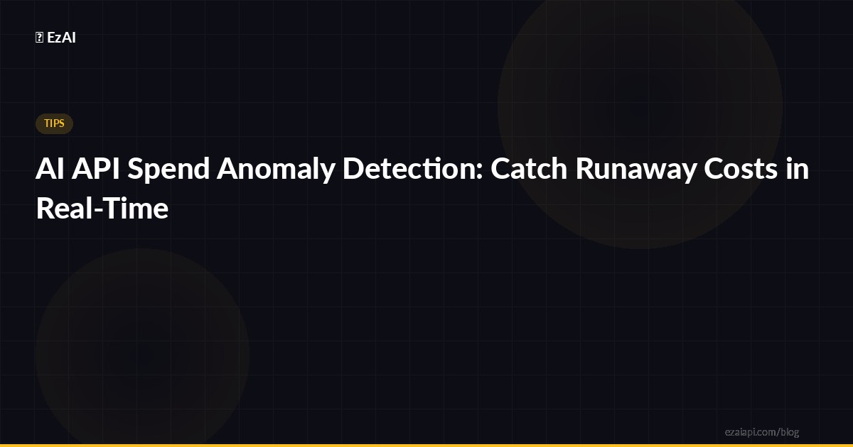 AI API Spend Anomaly Detection