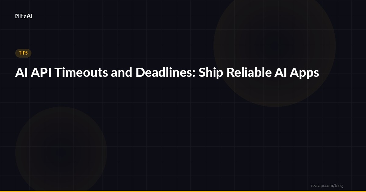 AI API Timeouts and Deadlines: Ship Reliable Apps