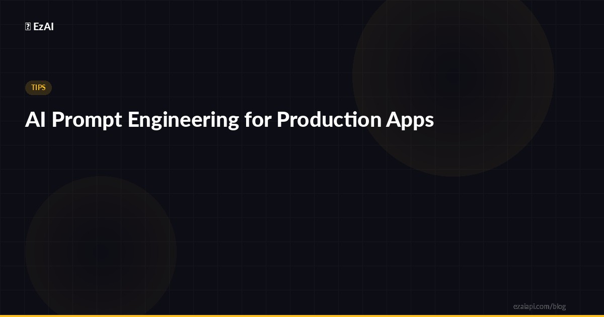 AI Prompt Engineering for Production Apps