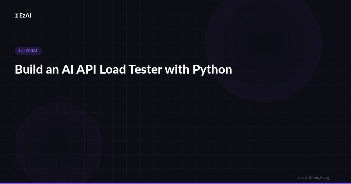 Build an AI API Load Tester with Python