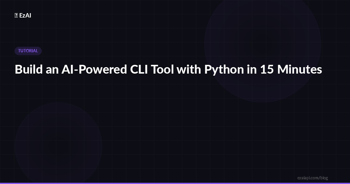 Build an AI-Powered CLI Tool with Python