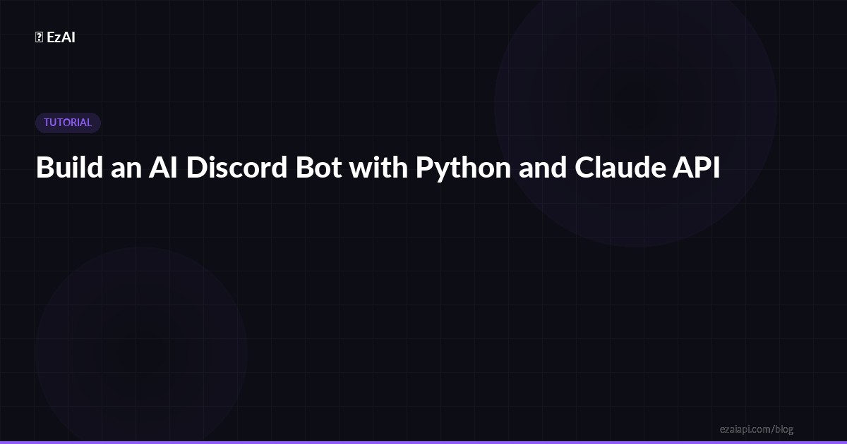 Build an AI Discord Bot with Python and Claude API
