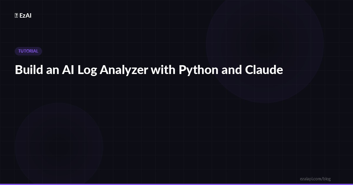 Build an AI Log Analyzer with Python and Claude