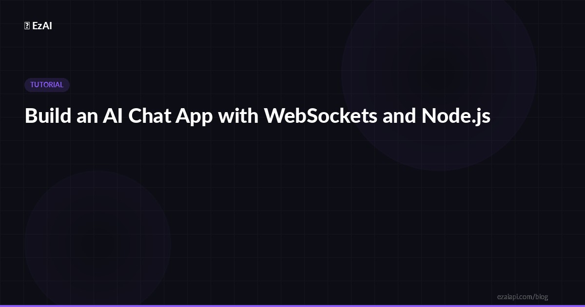 Build an AI Chat App with WebSockets and Node.js