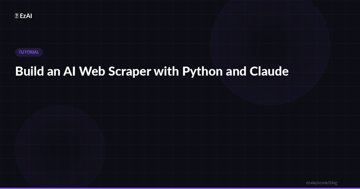 Build an AI Web Scraper with Python and Claude